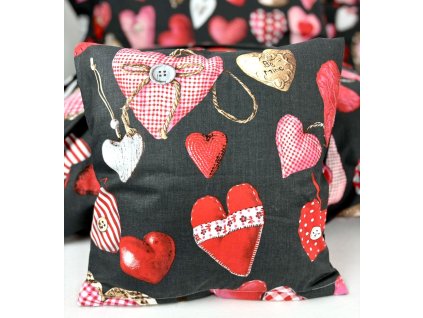 Obliečka na vankúš Valentine Dark Grey