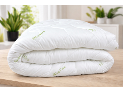 celoročný paplón aloe vera green 140x200 cm z mikrovlákna s aloe vera