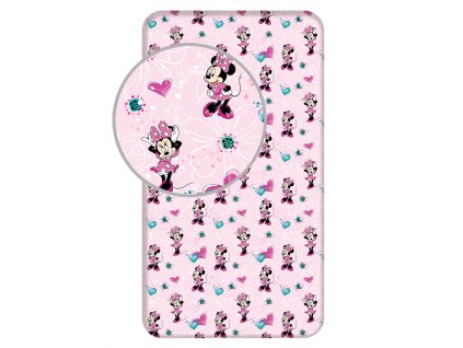 Prestieradlo Minnie Mouse ružová 90x200 cm