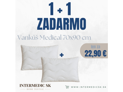 1 + 1 ZADARMO Vankúš Medical 70x90 cm