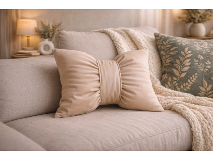 dekoracny vankus masla bezova do obyvacky