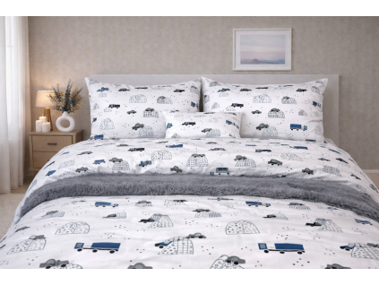 Posteľná obliečka Modré Autá