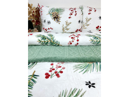 Posteľná obliečka Mikroplyš Ihličie - 140x200/70x90 cm