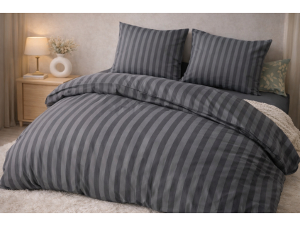 obliecky damasek tmavosiva