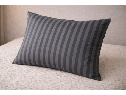 obliecka na vankus damasek tmavo siva