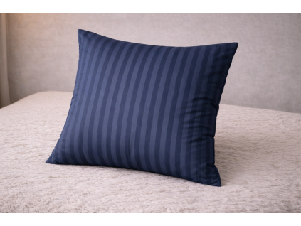 obliecka na vankus damasek modra