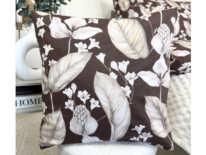 Luxusné posteľné obliečky Botanic Taupe z 100 % bavlny