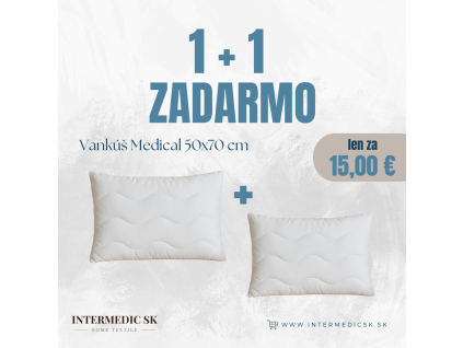 antialergický vankúš Medical 1+1 zadarmo