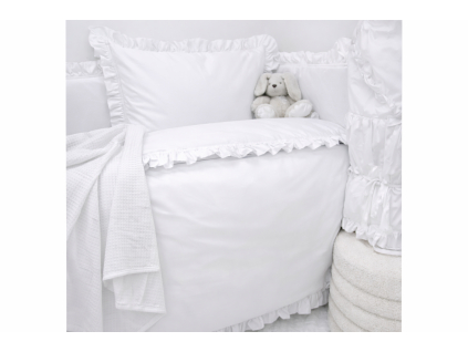 detská bavlnená obliečka do postieľky biela