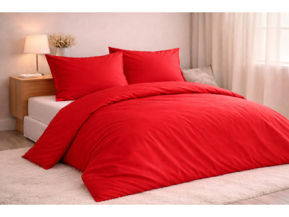 bavlneny saten cervena