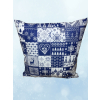 Vianočná obliečka na vankúš Modrá Kocka 40x40 cm