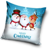 Vianočná obliečka Snehuliak Merry Christmas  40x40cm