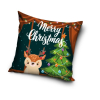 Vianočná obliečka Sobík Merry Christmas 40x40cm