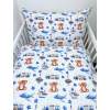 Posteľná obliečka do postieľky Macko s vláčikom 90x130/45x65 cm