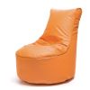 Oranžový sedací vak Seat S ekokoža