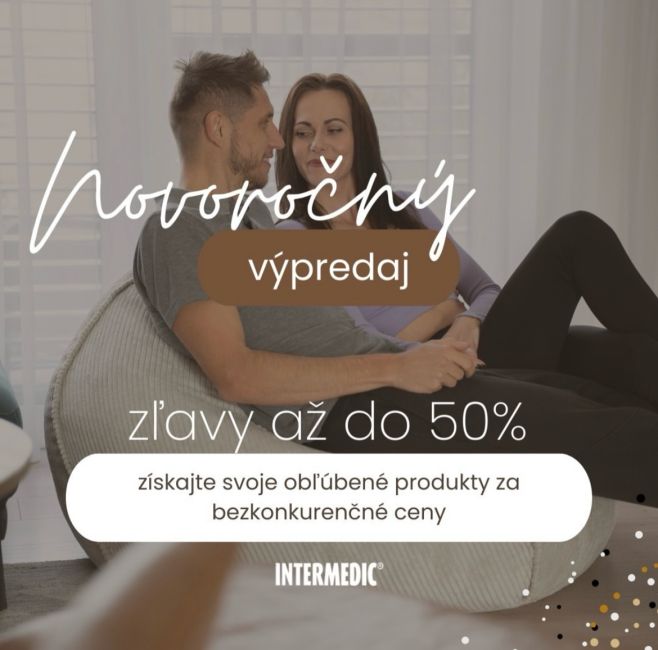 💤 Novoročný výpredaj INTERMEDIC SK® Začni nový rok oddychom, aký si zaslúžiš ✨ Využi zľavy až do –50 % na vybrané paplóny,...