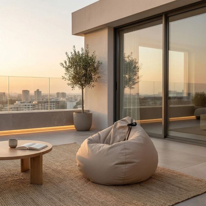 ✨ Oscar Outdoor – pohodlie aj pod holým nebom 🌿 Užite si relax na balkóne, terase či záhrade naplno 💛 Sedací vak Oscar...