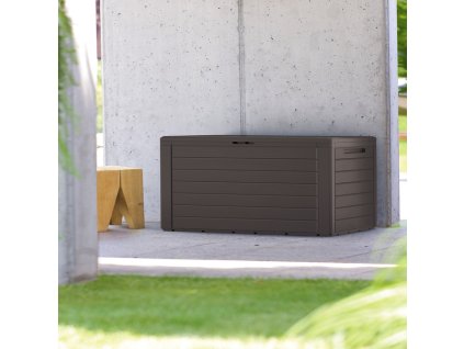 Úložný box Woody 280 L - hnědý využití