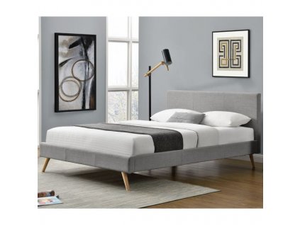 Čalouněná postel Toledo 140 x 200 cm - světle šedá 25530