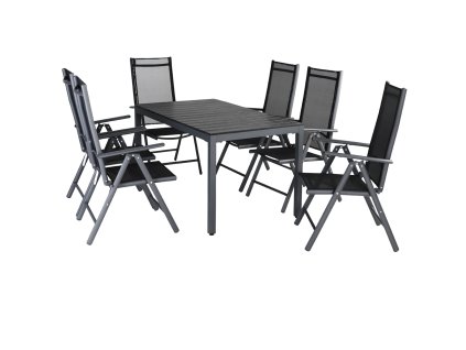 Zahradní hliníková sestava Bern 1+6 - antracit