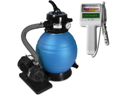 Pískový filtrační systém 10 200 l/h s testerem vody
