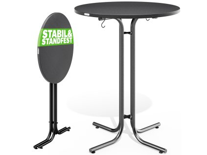 Skládací barový stůl Ø80 cm - antracit