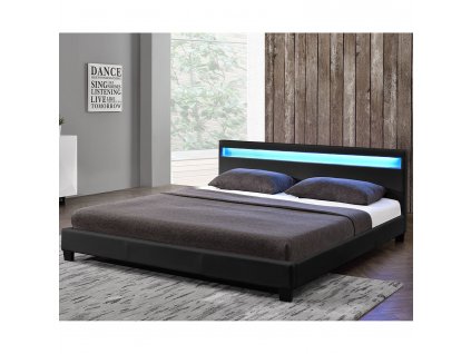 Čalouněná postel Paris 140 x 200 cm - černá 26023