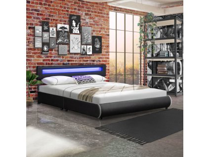 Čalouněná postel Sevilla 180 x 200 cm - černá 26029