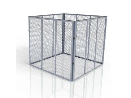 12873 kovovy komposter 450 l strieborny