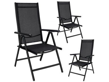 13059 sada 3 hlinikovych kresiel antracit