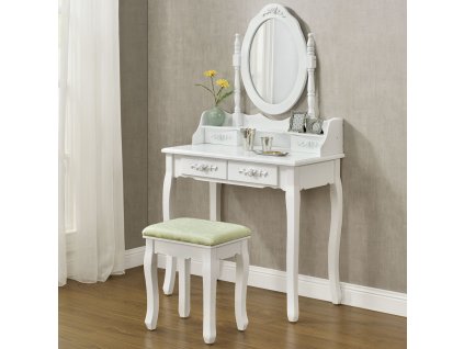 Toaletní stolek Mira - bílý 28688