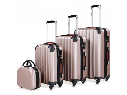 Set cestovních kufrů 4-dílný růžový 29365