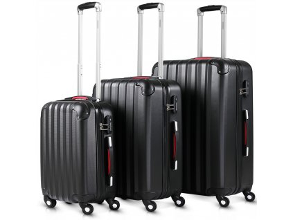 Set cestovních kufrů 3-dílný černý 29408