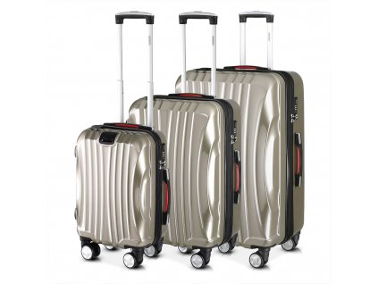 Set cestovních kufrů 3-dílný champagner 29422
