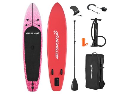 Paddleboard s příslušenstvím - růžový