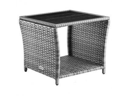 Ratanový stolek Vedis 45x45x40cm - šedý