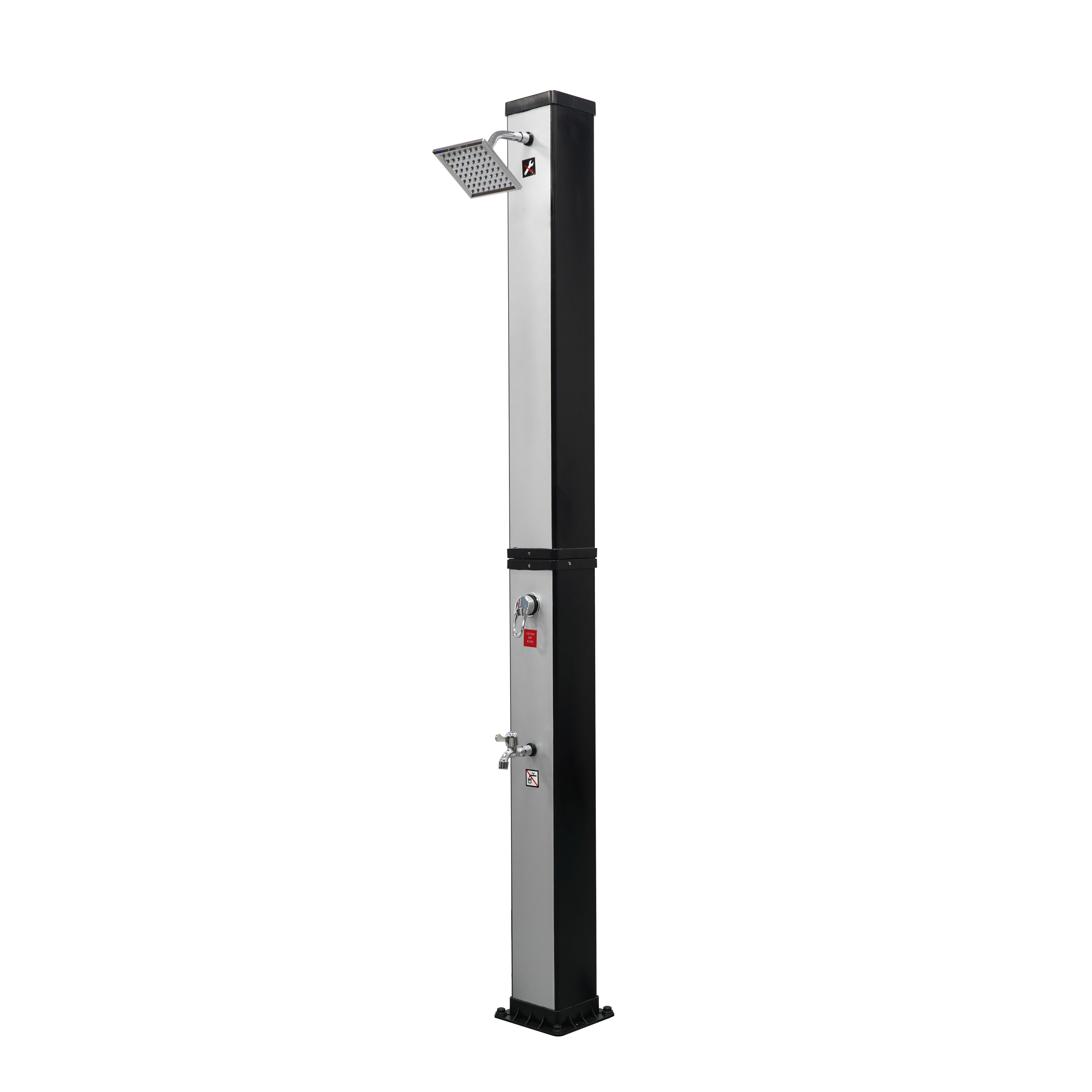 Solární sprcha Square 40 L - stříbrná