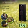 Zahradní sloupek 2x zásuvka - černý možnosti