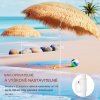 Slunečník Hawaii Ø160 cm - přírodní v exterieru
