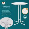 Skládací barový stůl Ø80 cm - bílý vlastnosti