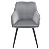 Křeslo Tarji se sametovým potahem - šedé 25764