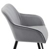 Křeslo Tarji se sametovým potahem - šedé 25768