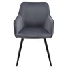 Křeslo Tarji se sametovým potahem - antracit 25775