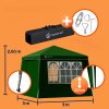 Zahradní altán Capri 3x3 m - 4 boční stěny - zelený rozměry