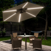 12477 1 led slnecnik mali 350 cm kremovy