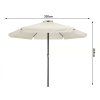 13251 5 led slnecnik athens 330 cm kremovy