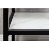 Příruční stolek Elegance 45cm mramorový vzhled bílý, černý rám 37744