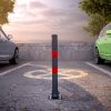 Parkovací zábrana 5x5x65 cm použití