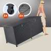 Úložný box s kolečky 800 L - černý výhody