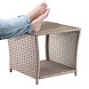 Ratanový stolek Vedis 45x45x40cm - krémový opěrka